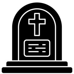 Fototapeta premium tomb solid icon
