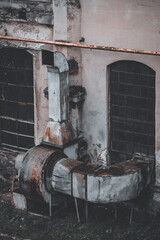 installation for air ventilation in the shops of the old factory