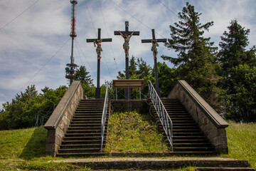 Golgatha Kreuze auf dem Kreuzberg in der Rhön