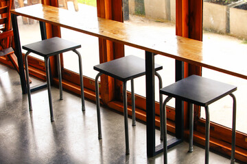 Coffee on grunge wooden background texture note