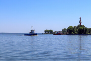 Sea tugboat. Baltiysk, Kaliningrad region