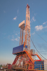 The design of a drilling rig for drilling wells in an oil and gas field in the far north. Oil rig...