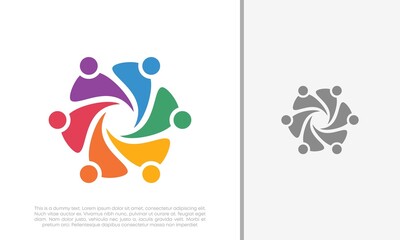 Global Community Logo Icon Elements Template. Community human Logo template vector. Community health care. Abstract Community logo