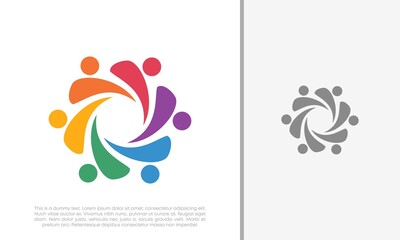 Global Community Logo Icon Elements Template. Community human Logo template vector. Community health care. Abstract Community logo