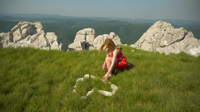 person on a mountain