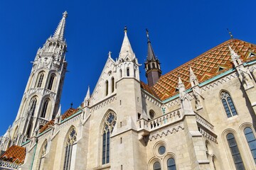Fototapeta na wymiar Matthias Church is a Roman Catholic church located in Budapest, Hungary.