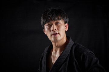 Naklejka premium 준비중, 유도, 주짓수, 스포츠맨