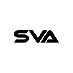 SVA letter logo design with white background in illustrator, vector logo modern alphabet font overlap style. calligraphy designs for logo, Poster, Invitation, etc.