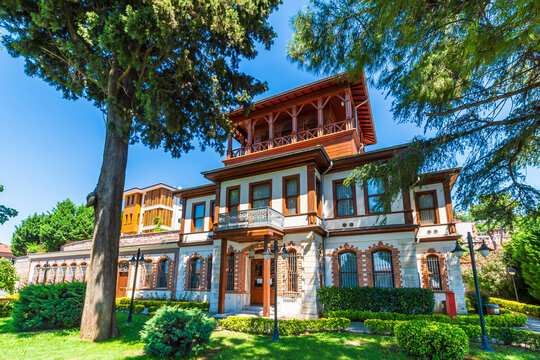 Old houses at History Corridor in Izmit City of Turkey