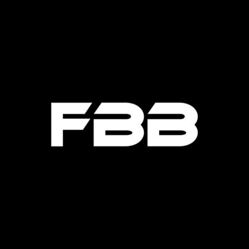 FBB letter logo design with black background in illustrator, vector logo modern alphabet font overlap style. calligraphy designs for logo, Poster, Invitation, etc.