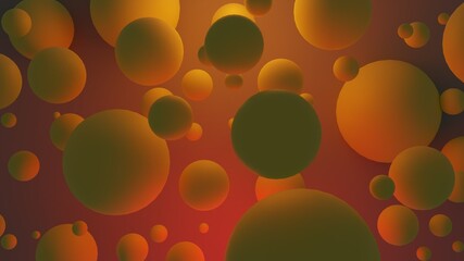 red and yellow circles abstract background