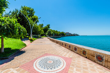 Degirmendere town coastline view in Kocaeli of Turkey