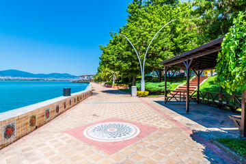 Degirmendere town coastline view in Kocaeli of Turkey