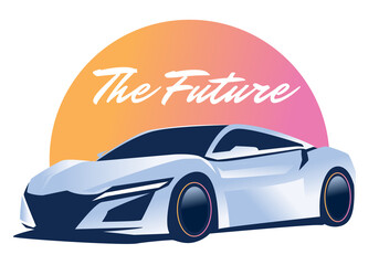 Automotive futuristic sport car illustration