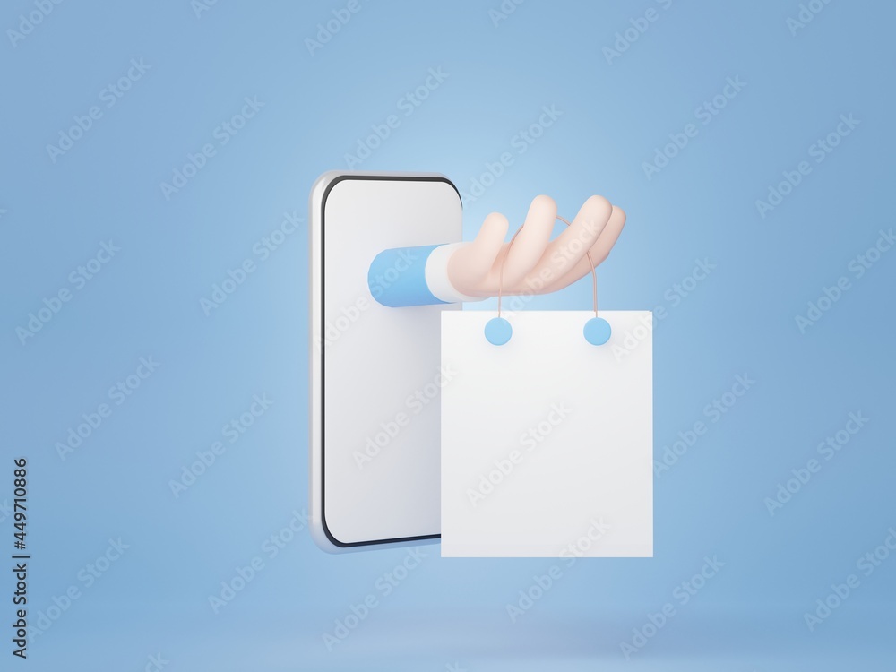 Aufkleber 3d render minimal mini mobile phone or smartphone for work with white copy space for mock up and cre
