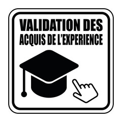 Logo validation des acquis de l'expérience. - obrazy, fototapety, plakaty