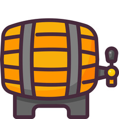 barrel line icon