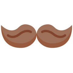 moustache flat icon