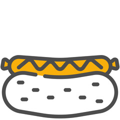 hot dog one color icon