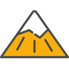 mountains one color icon