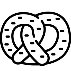 pretzel line icon