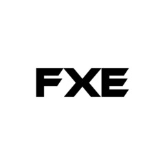 FXE letter logo design with white background in illustrator, vector logo modern alphabet font overlap style. calligraphy designs for logo, Poster, Invitation, etc.