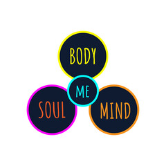 Mind, body and soul icon. Life balance, harmony symbol