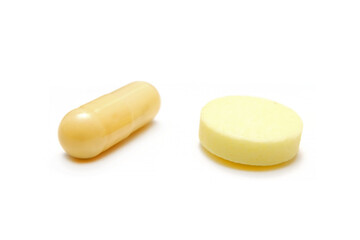 yellow pill tablet
