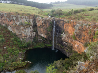 waterfall in autumn