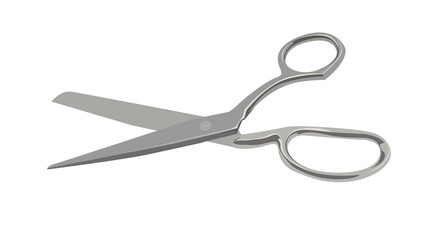 Steel Scissors. Vector isolated flat editable illustration of scissors