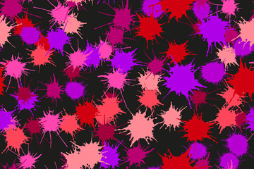 Red Pink Violet Color Blot Seamless Background
