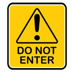 Do Not Enter, sign and label vector