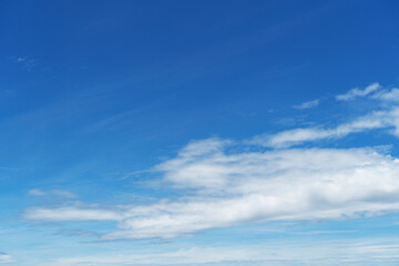 Naklejka na ściany i meble View of dense, heavy, big clouds and blue sky