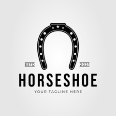 horseshoe or stable or blacksmith isolated logo vector illustration design