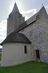 Fototapeta na wymiar Die Wehrkirche von Michelstetten, Weinviertel, Niederösterreich