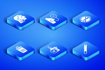 Set Cigarette, Throat cancer, No electronic cigarette, Trash, Healthy breathing and smoking icon. Vector