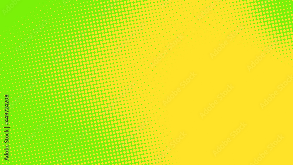 Poster abstract dots halftone green yellow colors pattern gradient texture background.