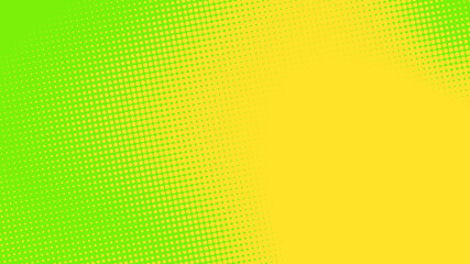 Abstract dots halftone green yellow colors pattern gradient texture background.