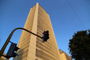 BOGOTA, COLOMBIA, TORRE, CENTRO, ARQUITECTURA,DETALLES,CIUDAD,SEMAFORO
