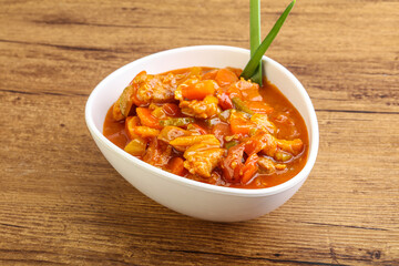 Meat goulash with vegetables