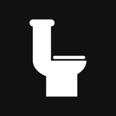 toilet icon on grey background