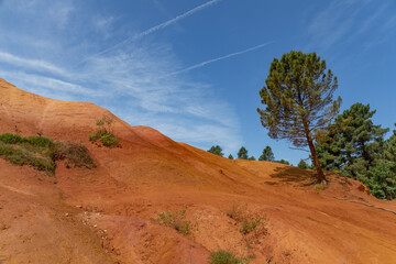 The Colorado Provencal : Ochre quarry in Lustrel, Luberon, Provence, south of France