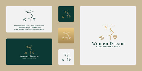 beauty woman logo design for salon and spa