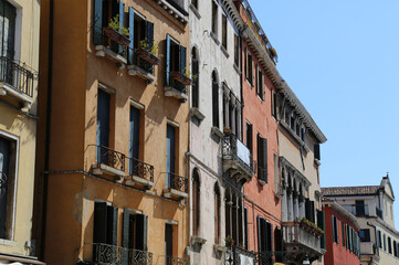 Fototapeta na wymiar Typical palaces of Venice, Italy
