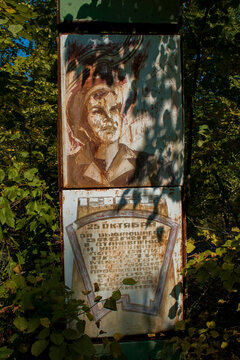 Soviet Union signboard, Pripyat, Ukraine
