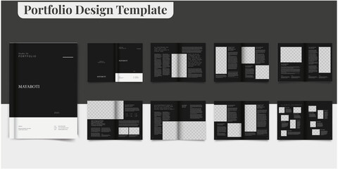 Portfolio Design Template Architecture Portfolio Photography Portfolio Editorial Template  - obrazy, fototapety, plakaty