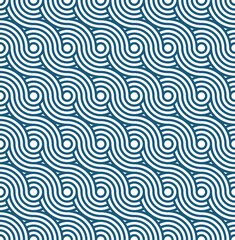 Seamless vector pattern. Modern style texture. Repeating wave geometry. Simple graphic design.