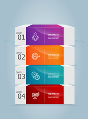 abstract tab bar vertical infographics presentation