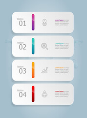 abstract tab bar vertical infographics presentation