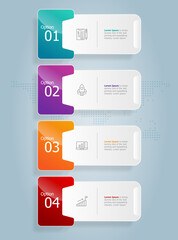 abstract tab bar vertical infographics presentation